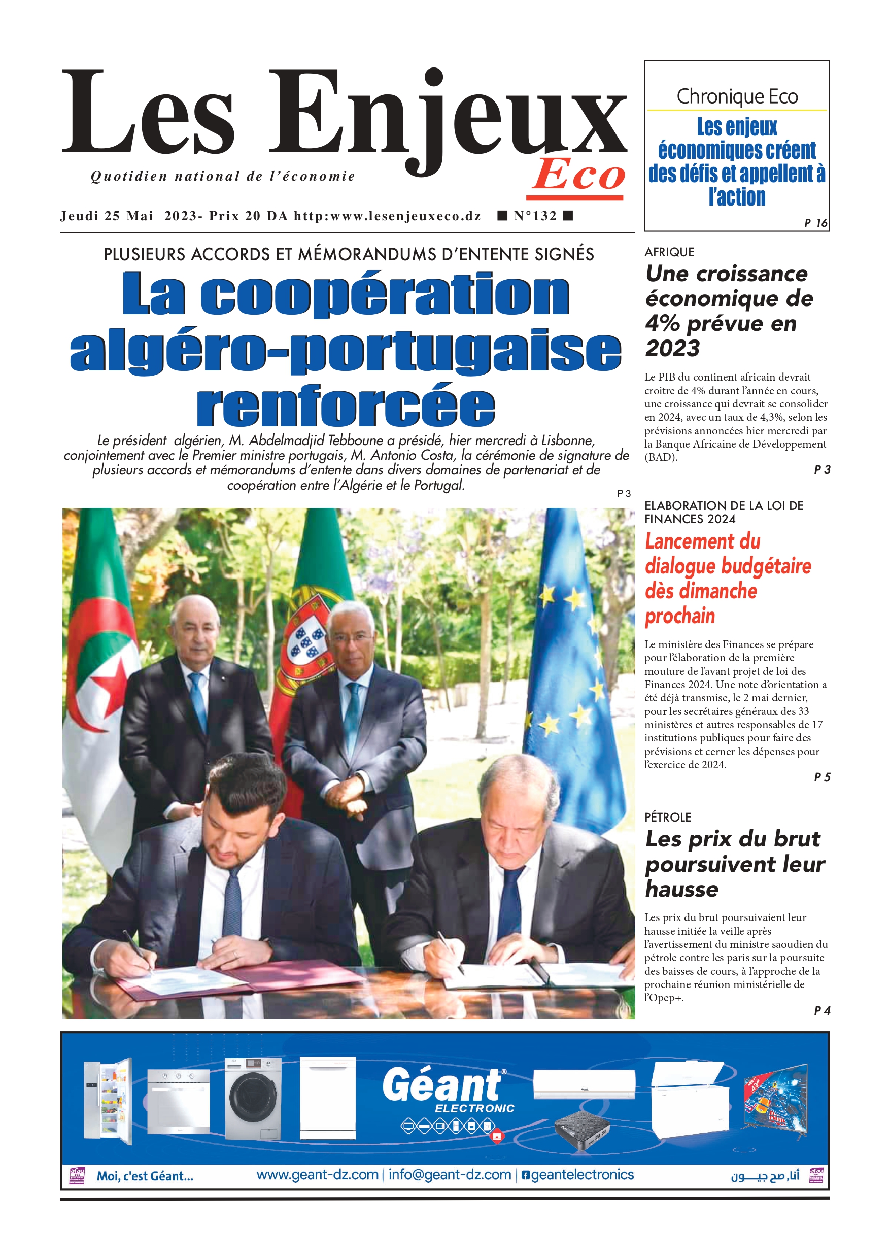 journal n132 les enjeux eco