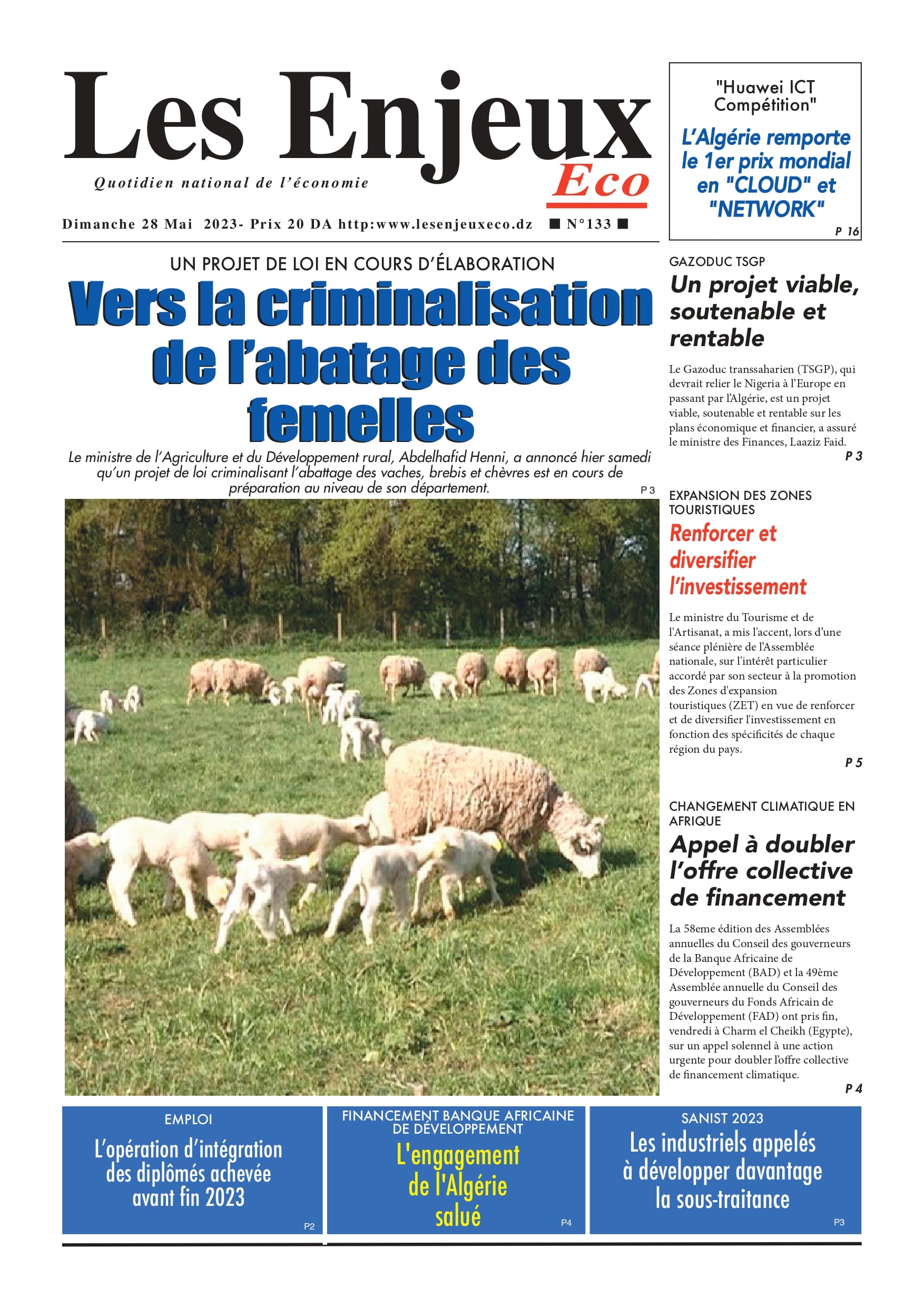 journal n133 les enjeux eco