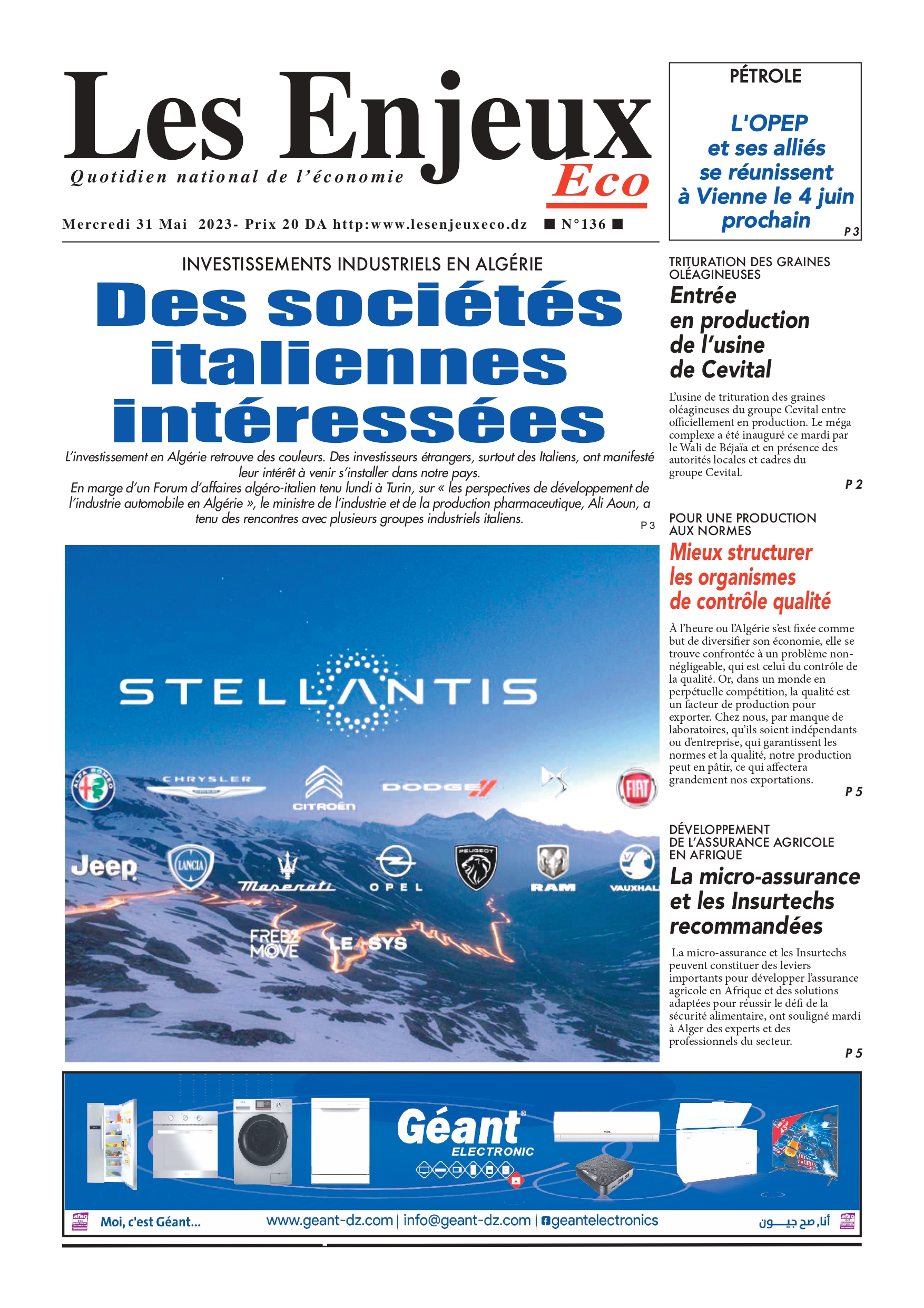 journal n136 les enjeux eco