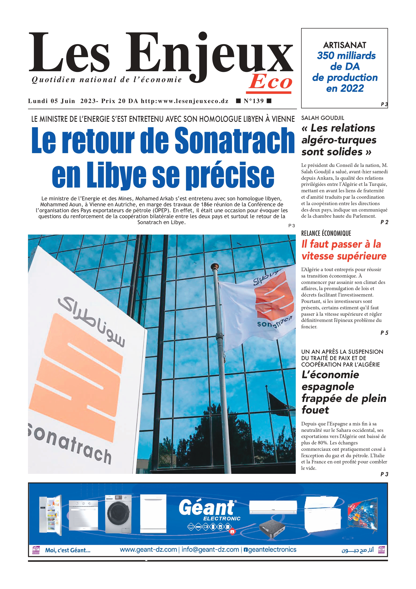 journal n139 les enjeux eco