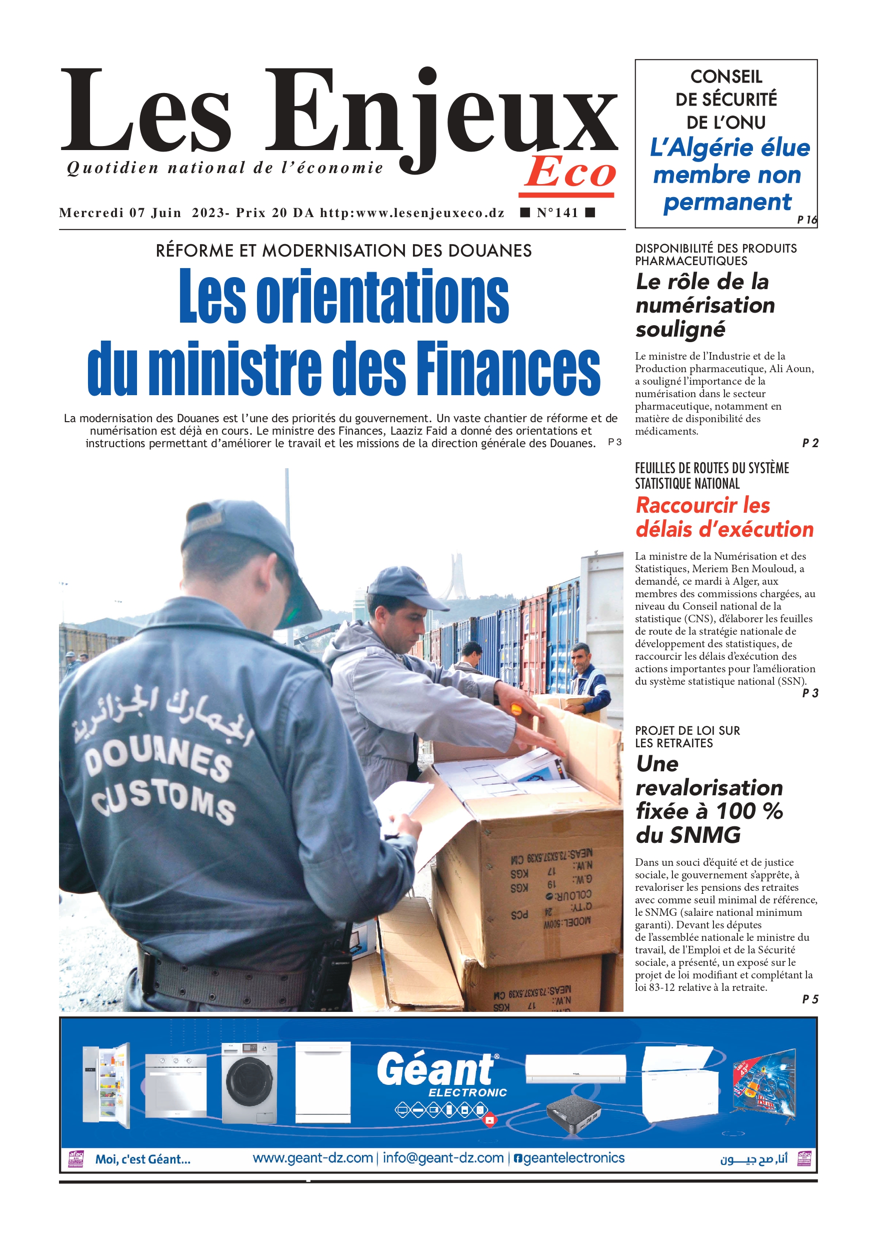journal n141 les enjeux eco