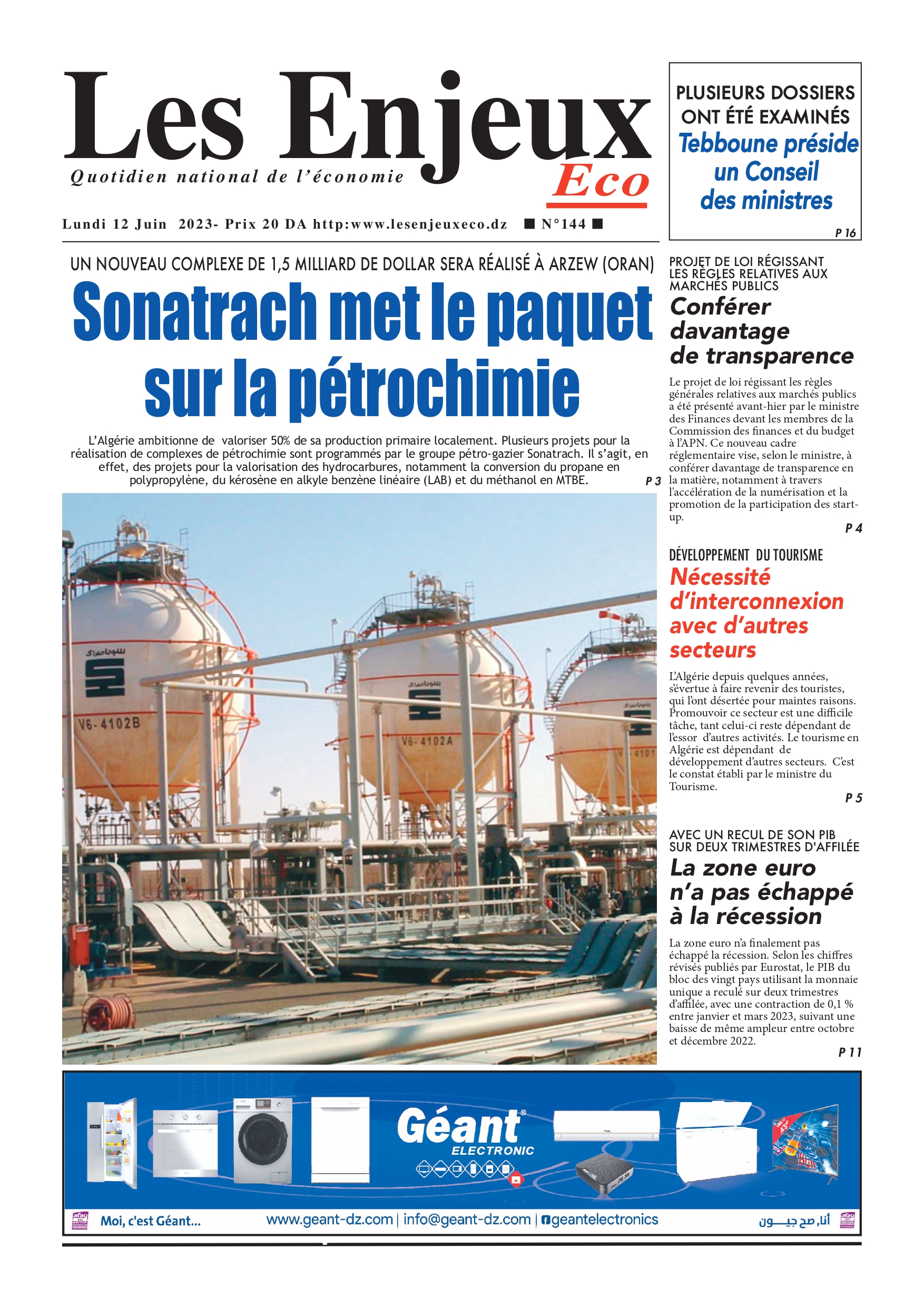 journal n144 les enjeux eco