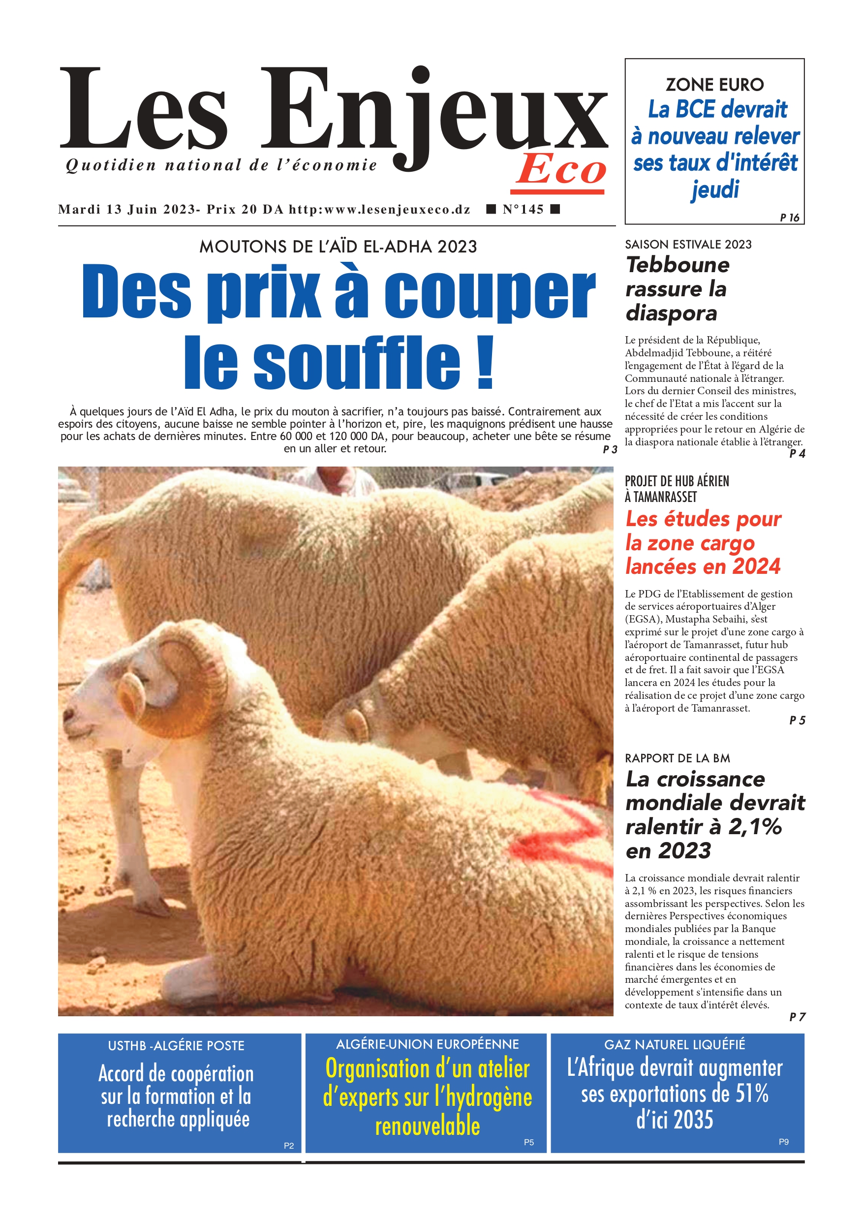 journal n145 les enjeux eco