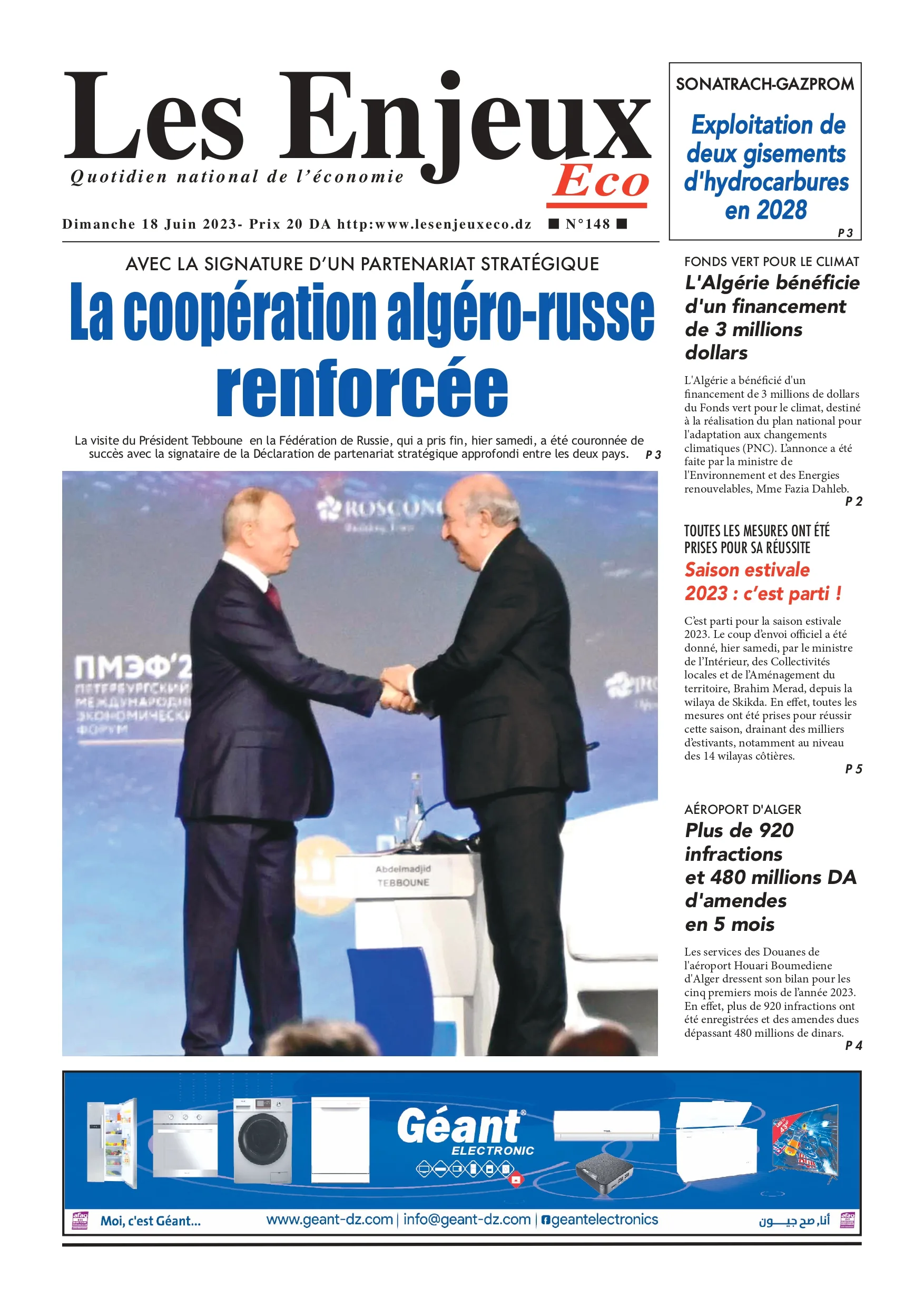 journal n148 les enjeux eco
