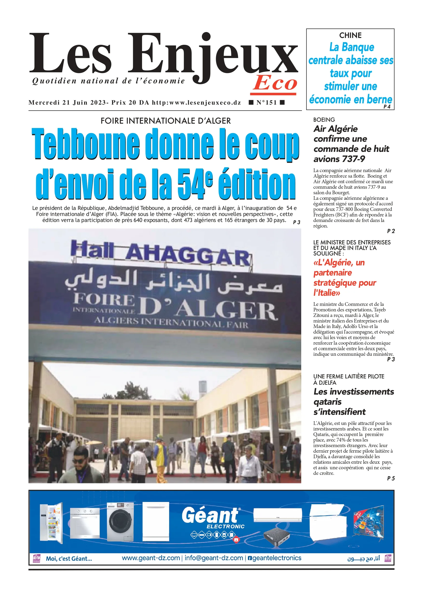 journal n151 les enjeux eco