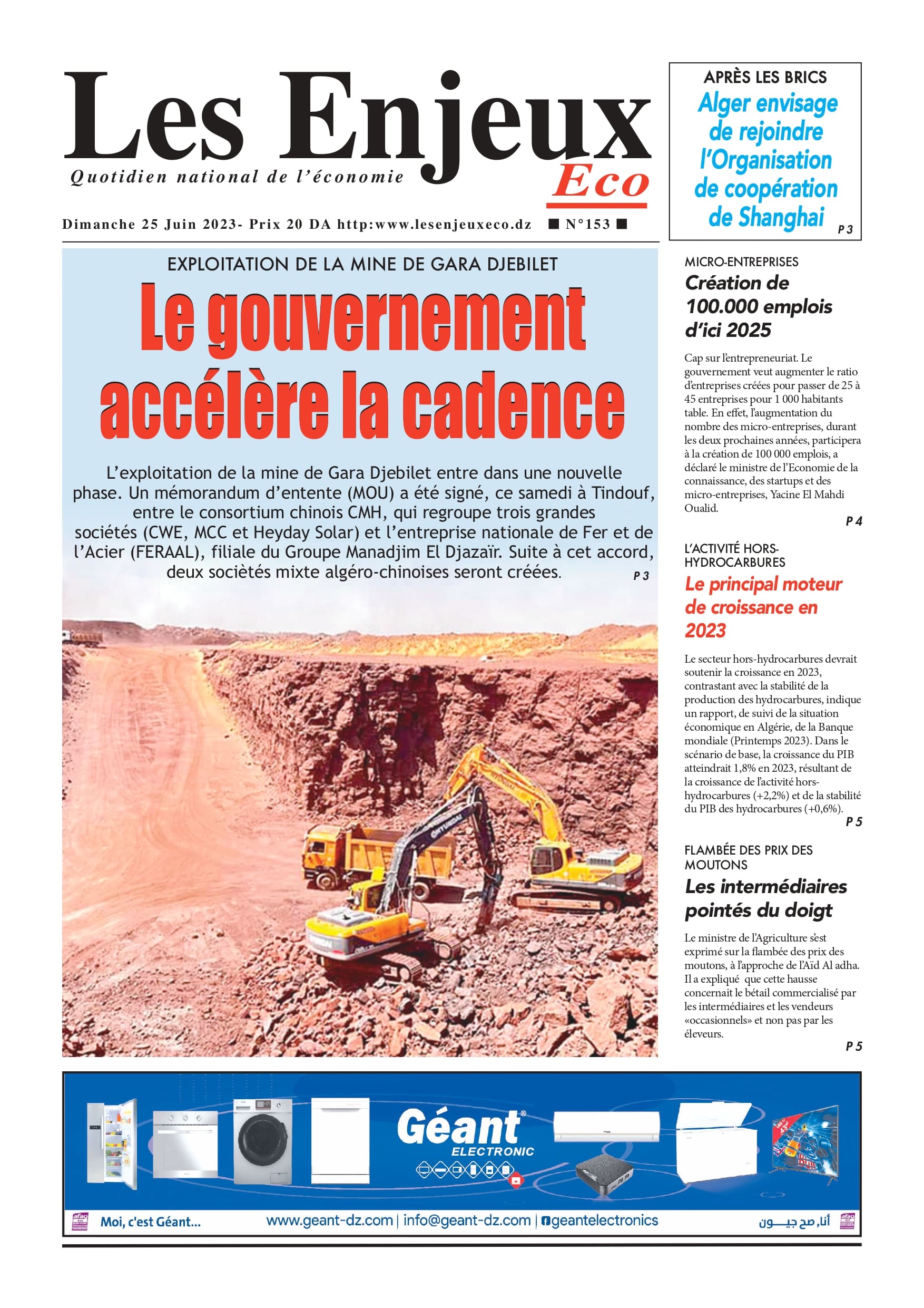 journal n153 les enjeux eco