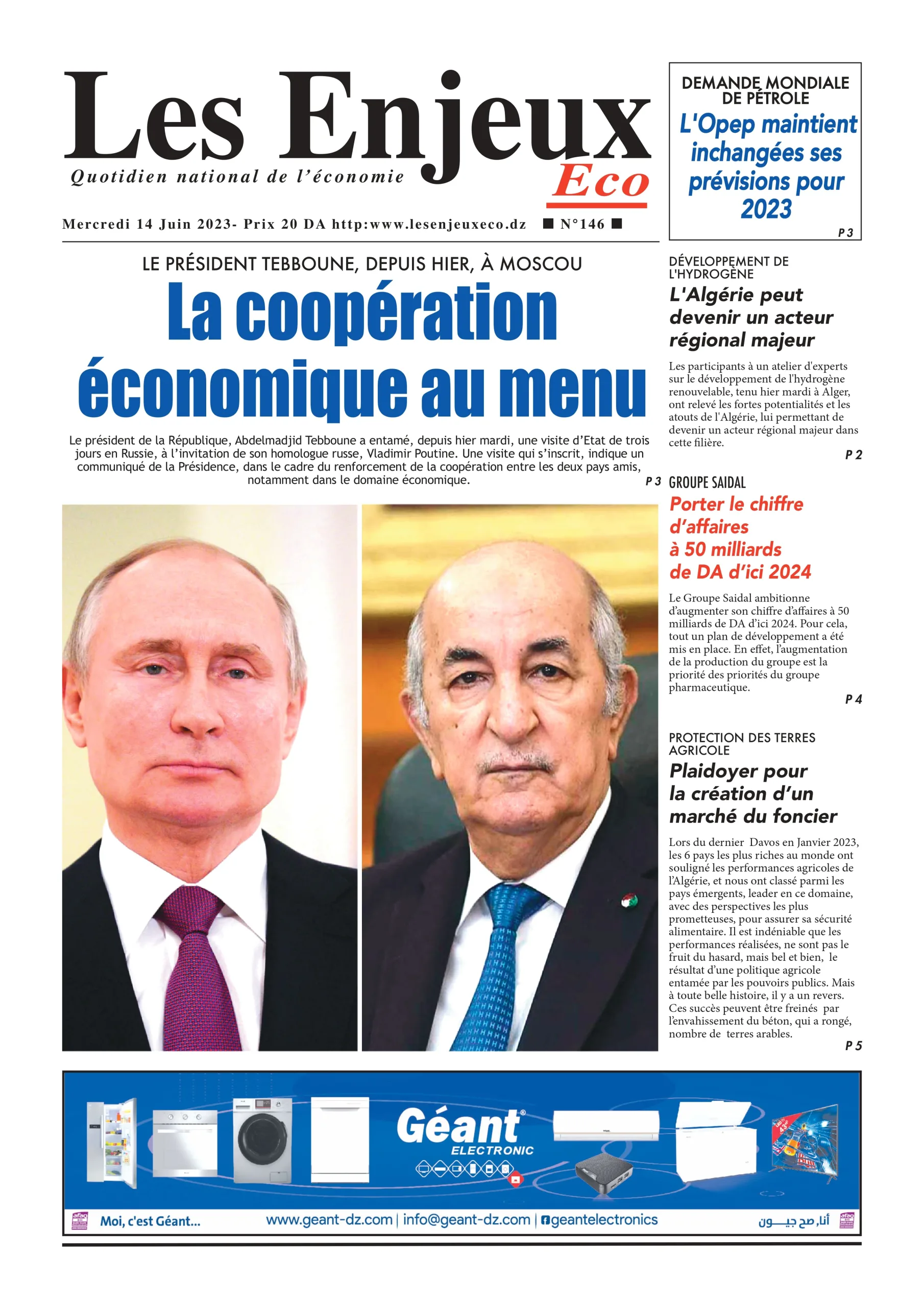 journal n146 les enjeux eco