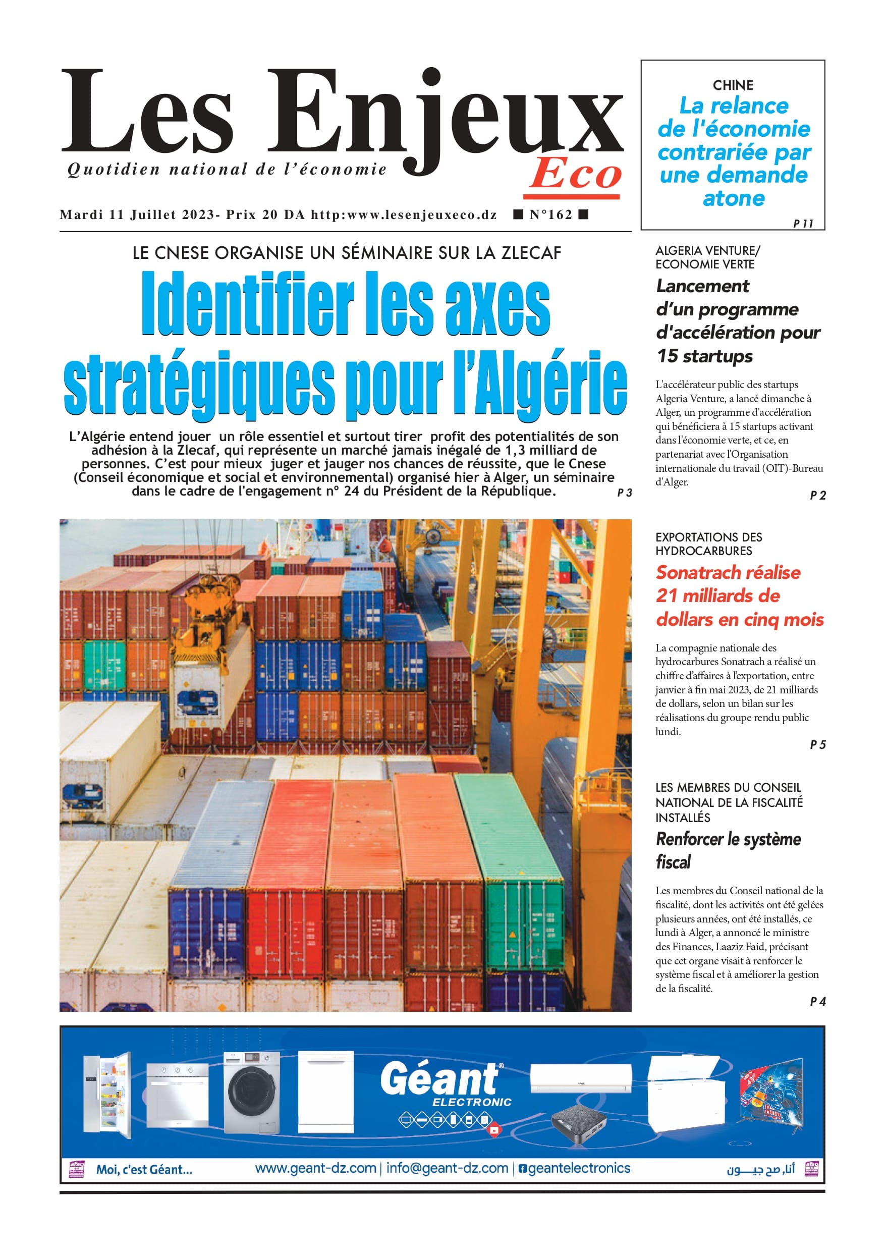 journal n162 les enjeux eco