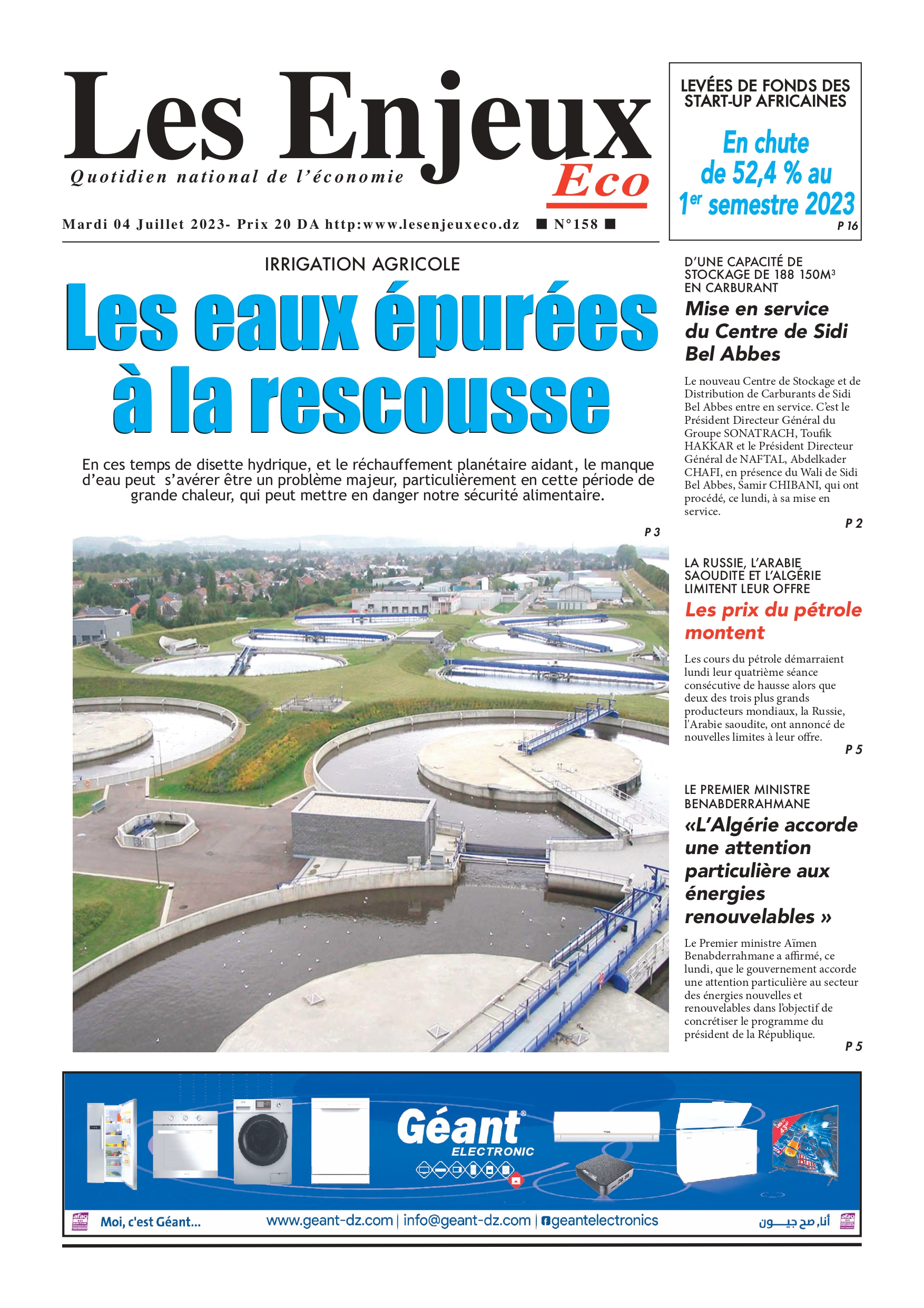 journal n158 les enjeux eco