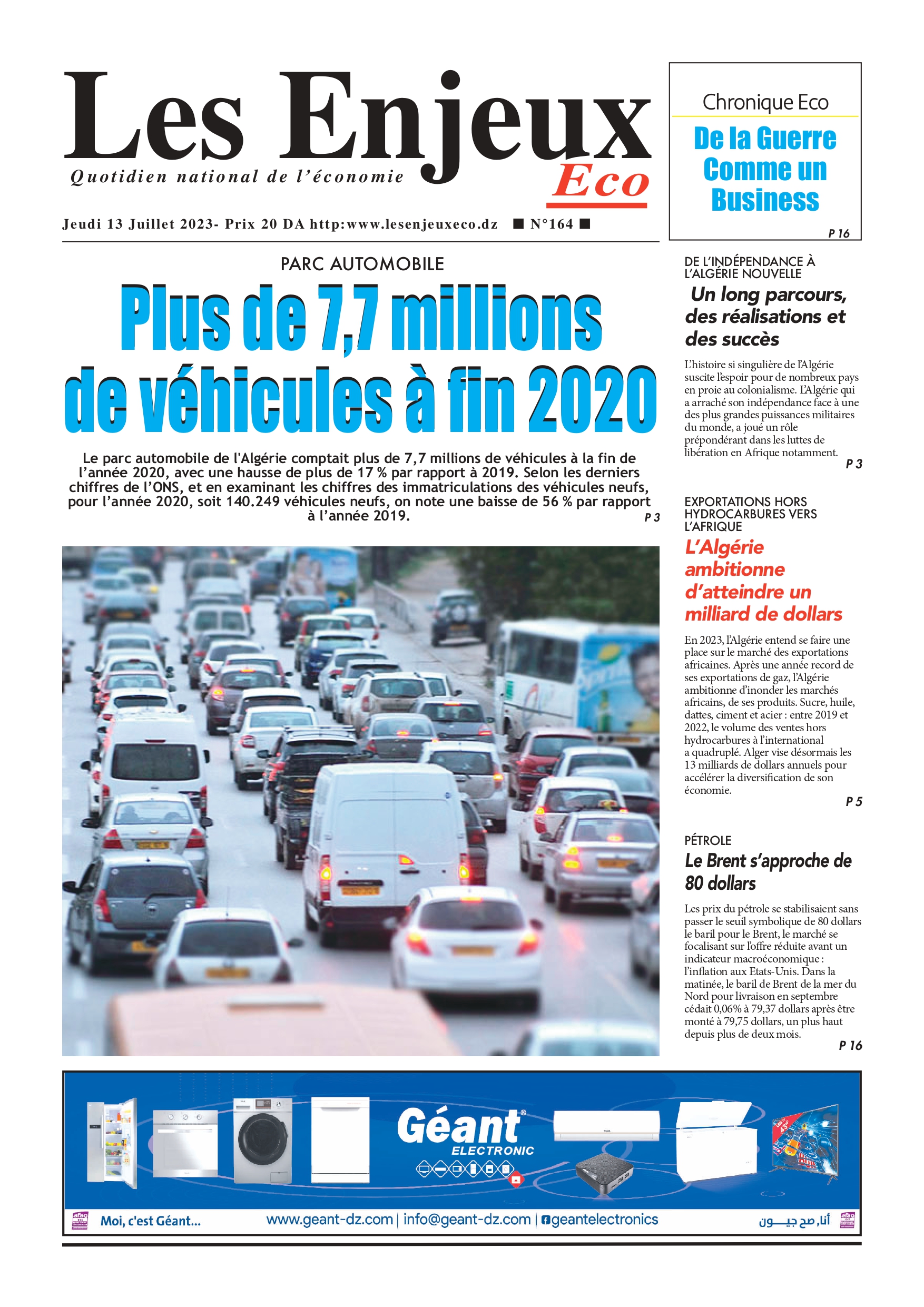journal n164 les enjeux eco