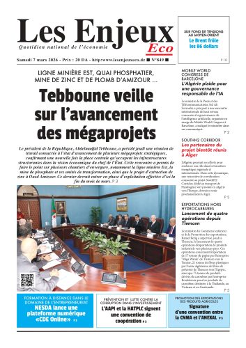 Une du journal Les Enjeux Eco numéro 849