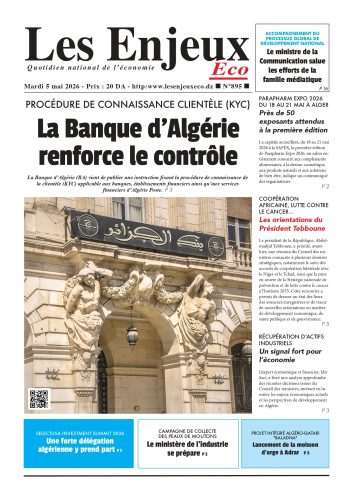 Une du journal Les Enjeux Eco numéro 895