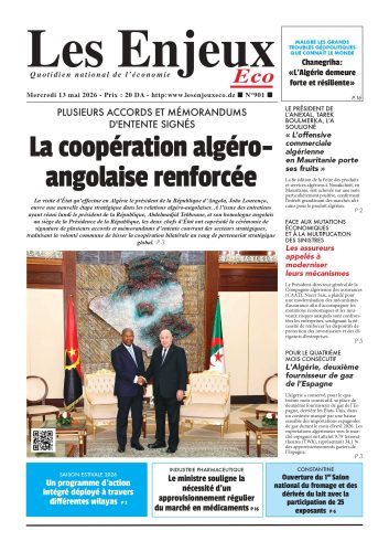 Une du journal Les Enjeux Eco numéro 901