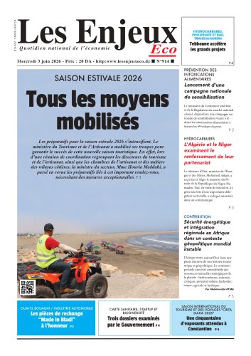 Une du journal Les Enjeux Eco numéro 914