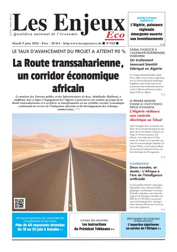 Une du journal Les Enjeux Eco numéro 918