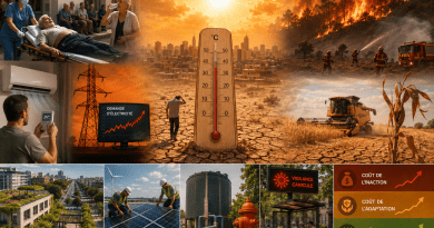 Chronique Eco ———————————————————————- Pour une économie de la canicule : quand la chaleur fait saigner les comptes et suer les hommes