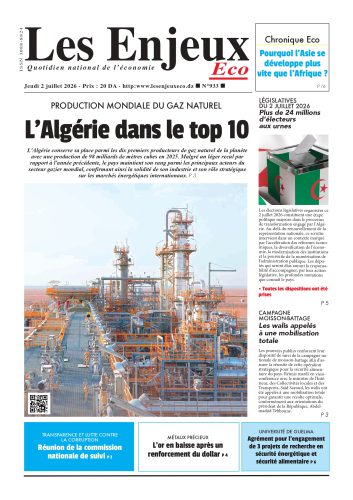Une du journal Les Enjeux Eco numéro 933