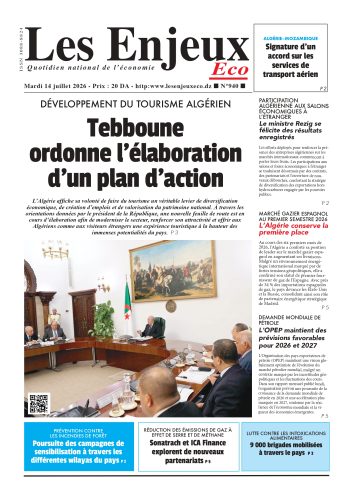 Une du journal Les Enjeux Eco numéro 940