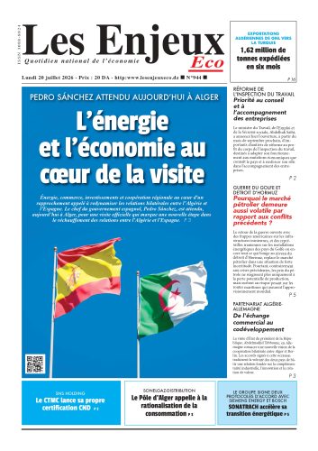 Une du journal Les Enjeux Eco numéro 944