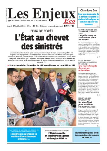 Une du journal Les Enjeux Eco numéro 947