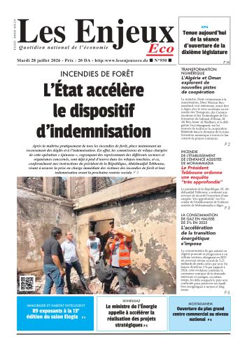 Une du journal Les Enjeux Eco numéro 950