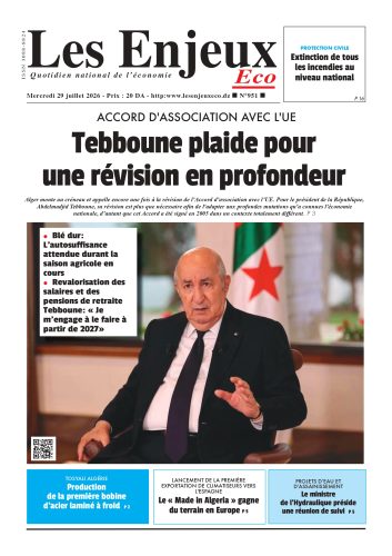 Une du journal Les Enjeux Eco numéro 951