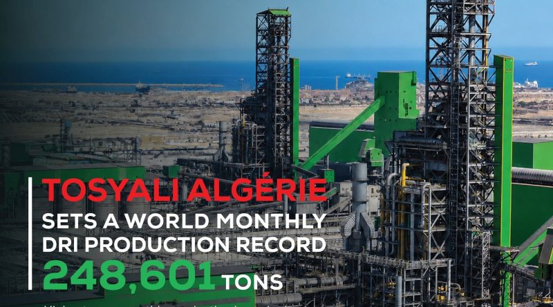 Tosyali Algérie: L’unité DRI II établit de nouveaux records de production