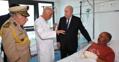 Incendies: Tebboune au chevet des blessés à Zéralda