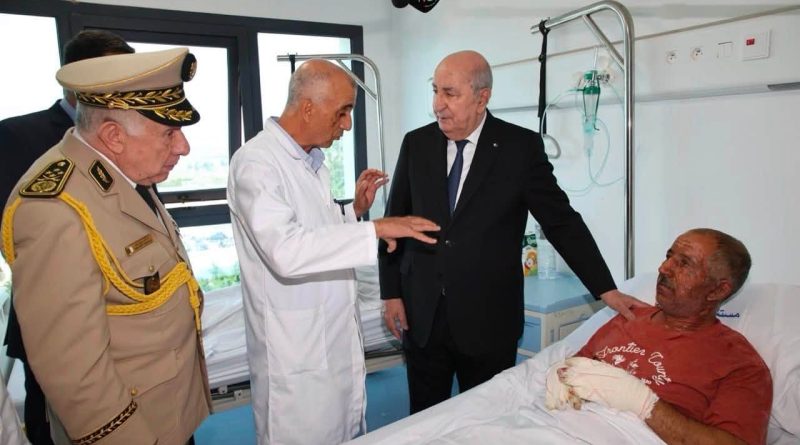 Incendies: Tebboune au chevet des blessés à Zéralda