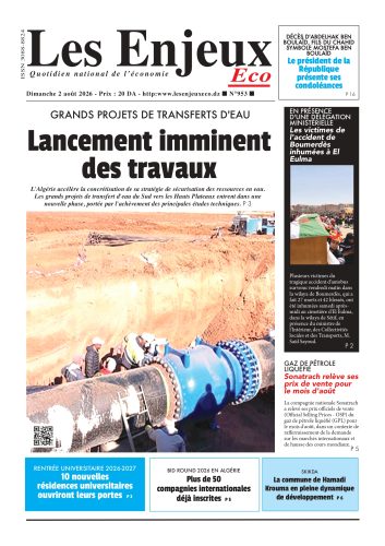 Une du journal Les Enjeux Eco numéro 953