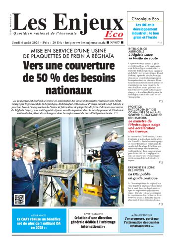 Une du journal Les Enjeux Eco numéro 957