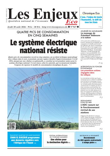 Une du journal Les Enjeux Eco numéro 967