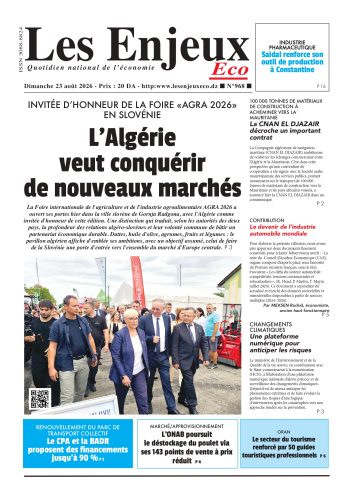 Une du journal Les Enjeux Eco numéro 968