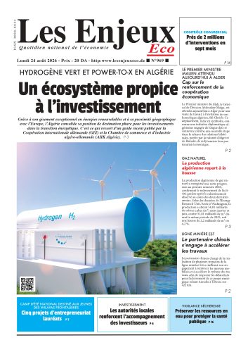 Une du journal Les Enjeux Eco numéro 969