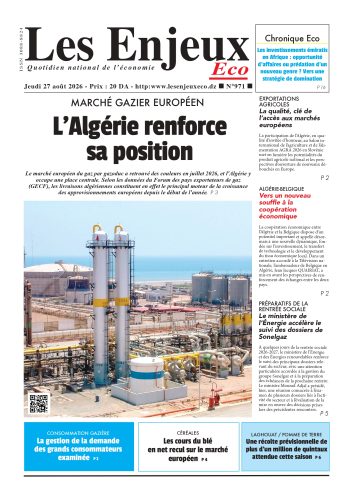 Une du journal Les Enjeux Eco numéro 971