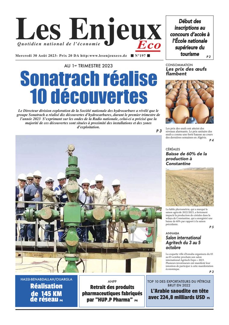 Une du journal Les Enjeux Eco numéro 01