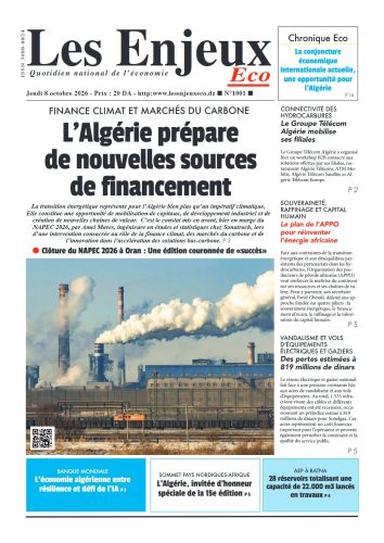 Une du journal Les Enjeux Eco numéro 1001