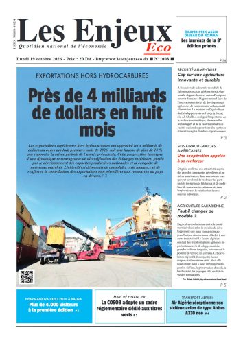 Une du journal Les Enjeux Eco numéro 1008