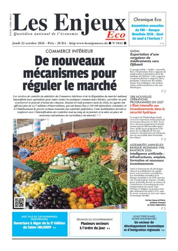 Une du journal Les Enjeux Eco numéro 1011