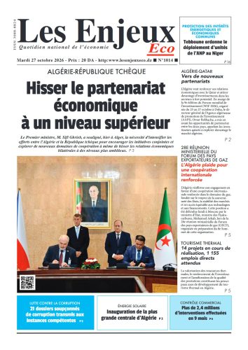 Une du journal Les Enjeux Eco numéro 1014