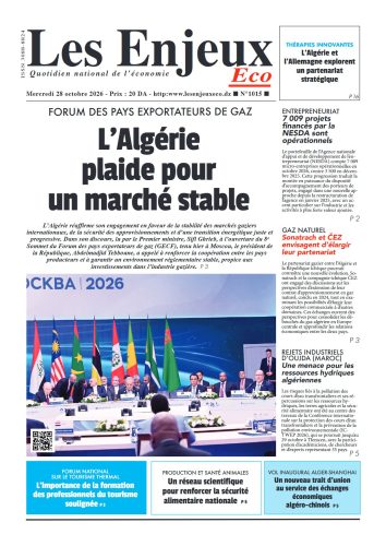 Une du journal Les Enjeux Eco numéro 1015