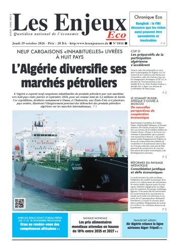 Une du journal Les Enjeux Eco numéro 1016