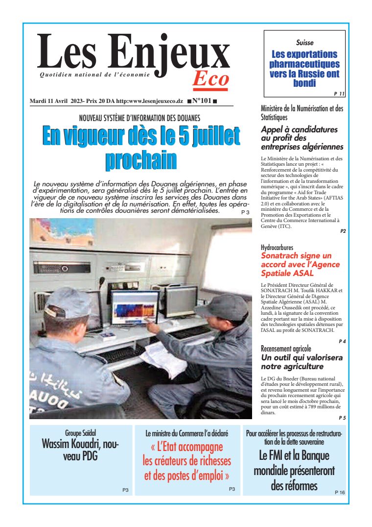 Une du journal Les Enjeux Eco numéro 108