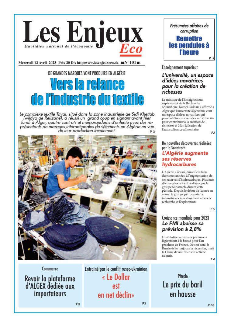 Une du journal Les Enjeux Eco numéro 109