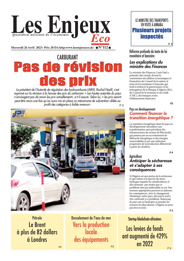 Une du journal Les Enjeux Eco numéro 112