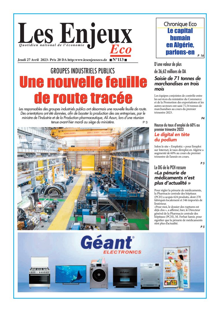 Une du journal Les Enjeux Eco numéro 113