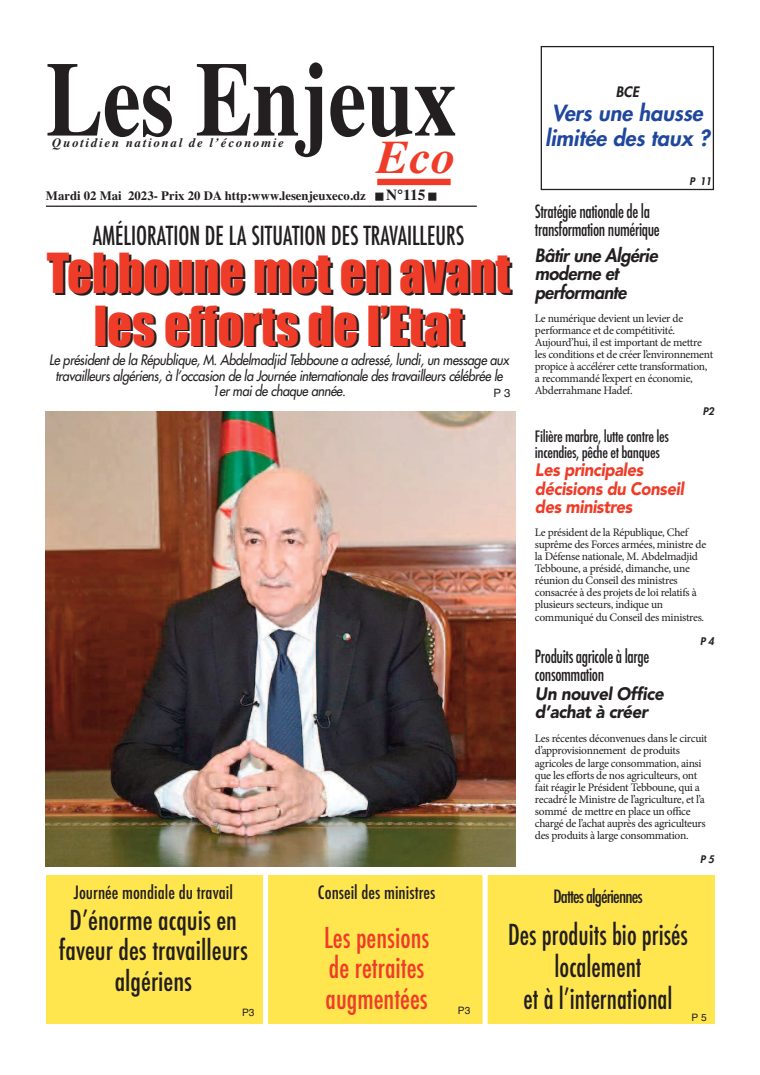 Une du journal Les Enjeux Eco numéro 115