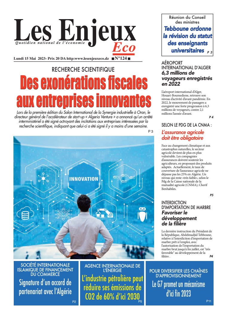 Une du journal Les Enjeux Eco numéro 124