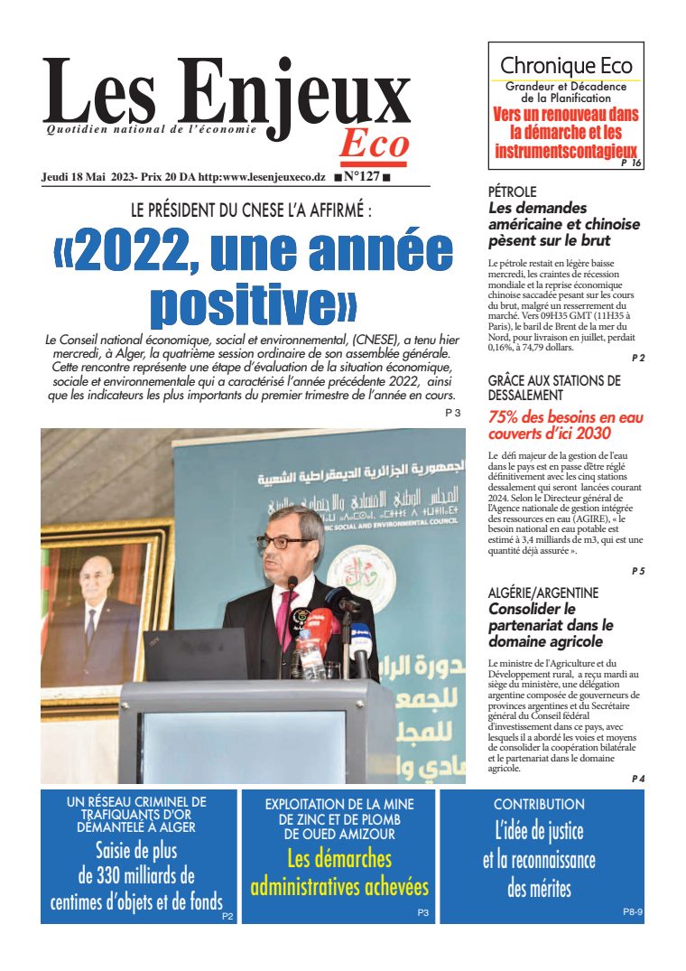 Une du journal Les Enjeux Eco numéro 127