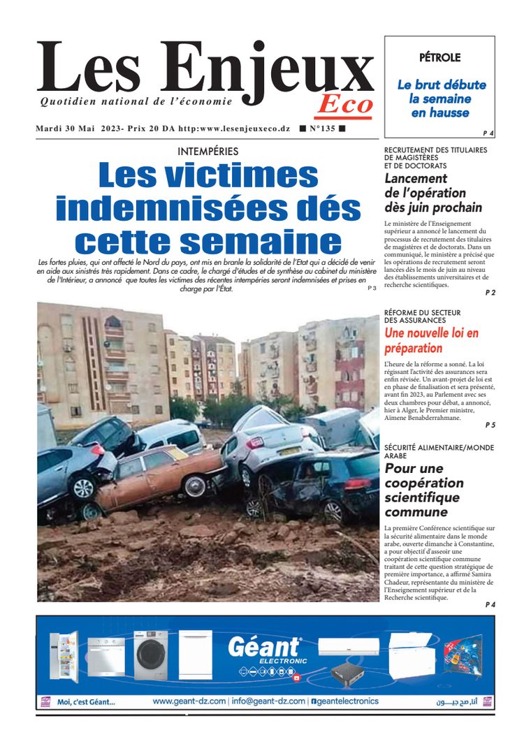 Une du journal Les Enjeux Eco numéro 135